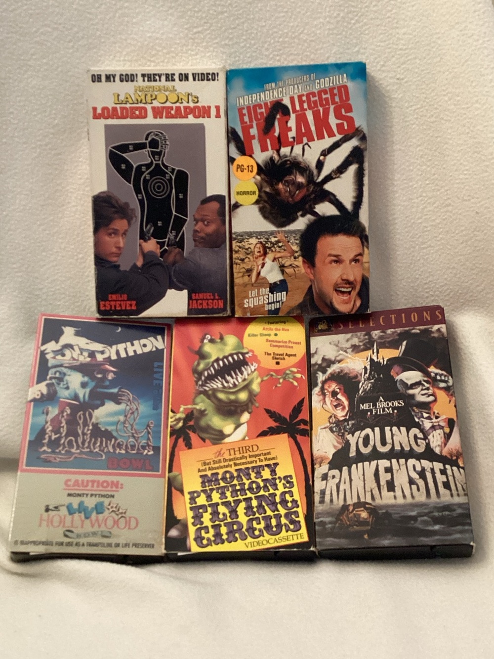 Tested VHS Tapes ~ Comedy ~ Young Frankenstein Monty Pythons ~ Set of 5